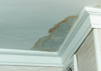 Stains discoloration from water damage